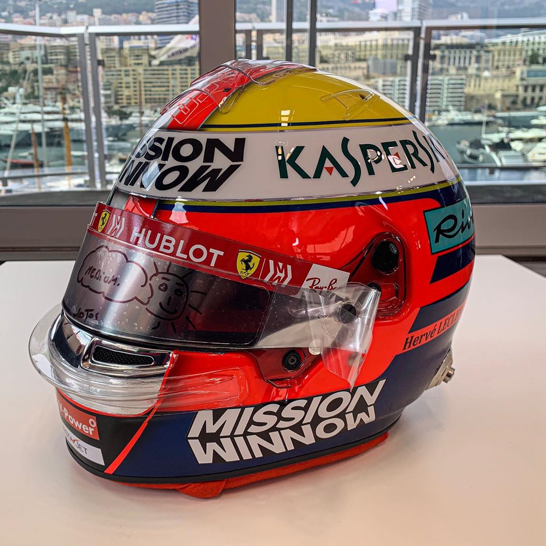 Charles Leclerc 2019 Monaco Grand Prix helmet