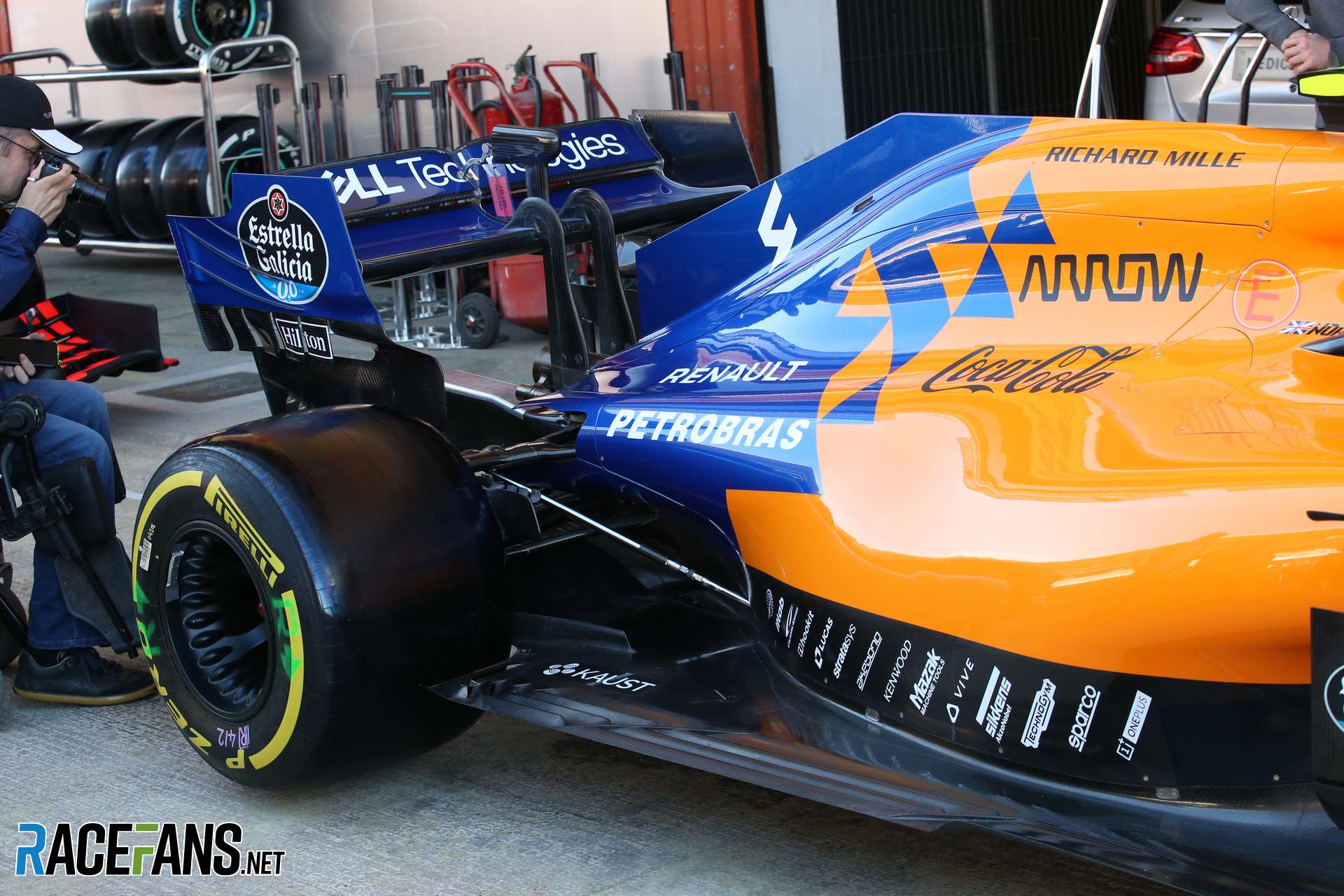 McLaren engine cover, Circuit de Catalunya, 2019