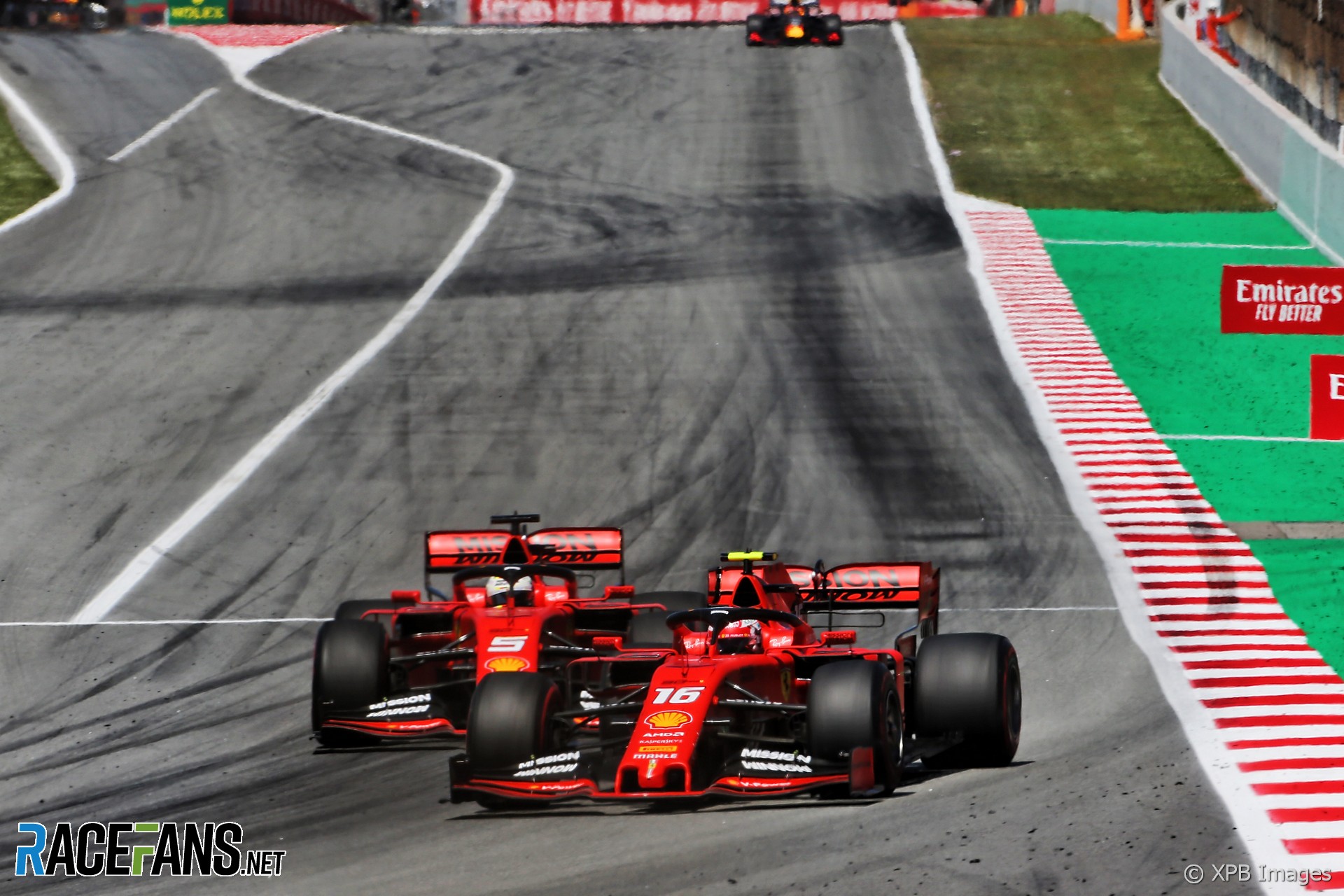 Sebastian Vettel, Charles Leclerc, Ferrari, Circuit de Catalunya, 2019