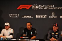 Valtteri Bottas, Lewis Hamilton, Max Verstappen, Monaco, 2019
