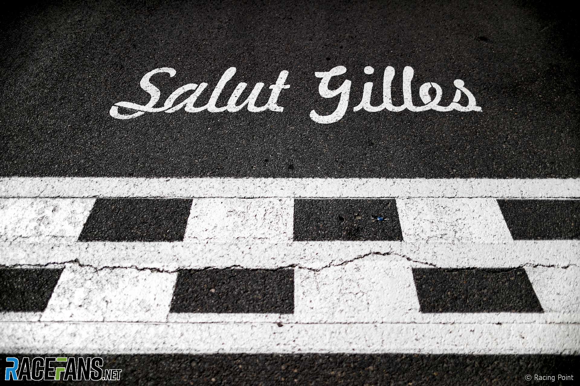 Salut Gilles sign, Circuit Gilles Villeneuve, Montreal, 2019