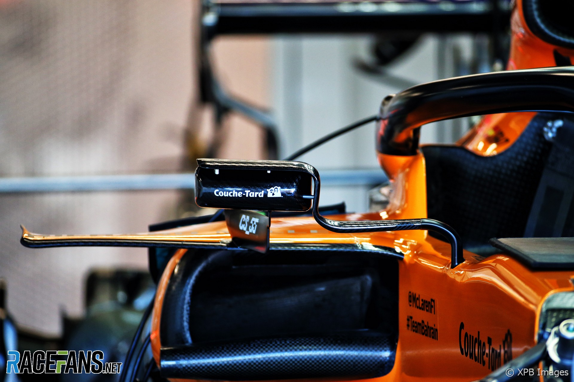 McLaren wing mirror, Circuit Gilles Villeneuve, 2019
