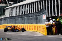 Norris says “mystery” failure wasn’t caused by wall hit