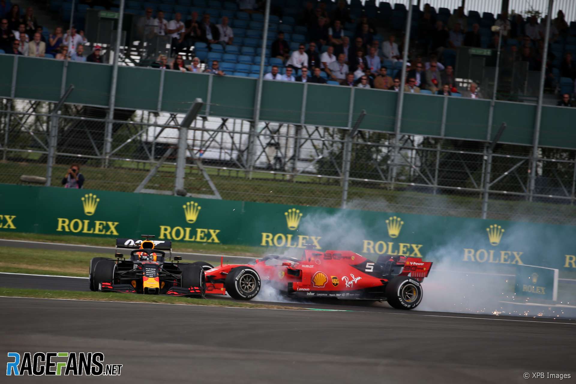 Max Verstappen, Sebastian Vettel, Silverstone, 2019