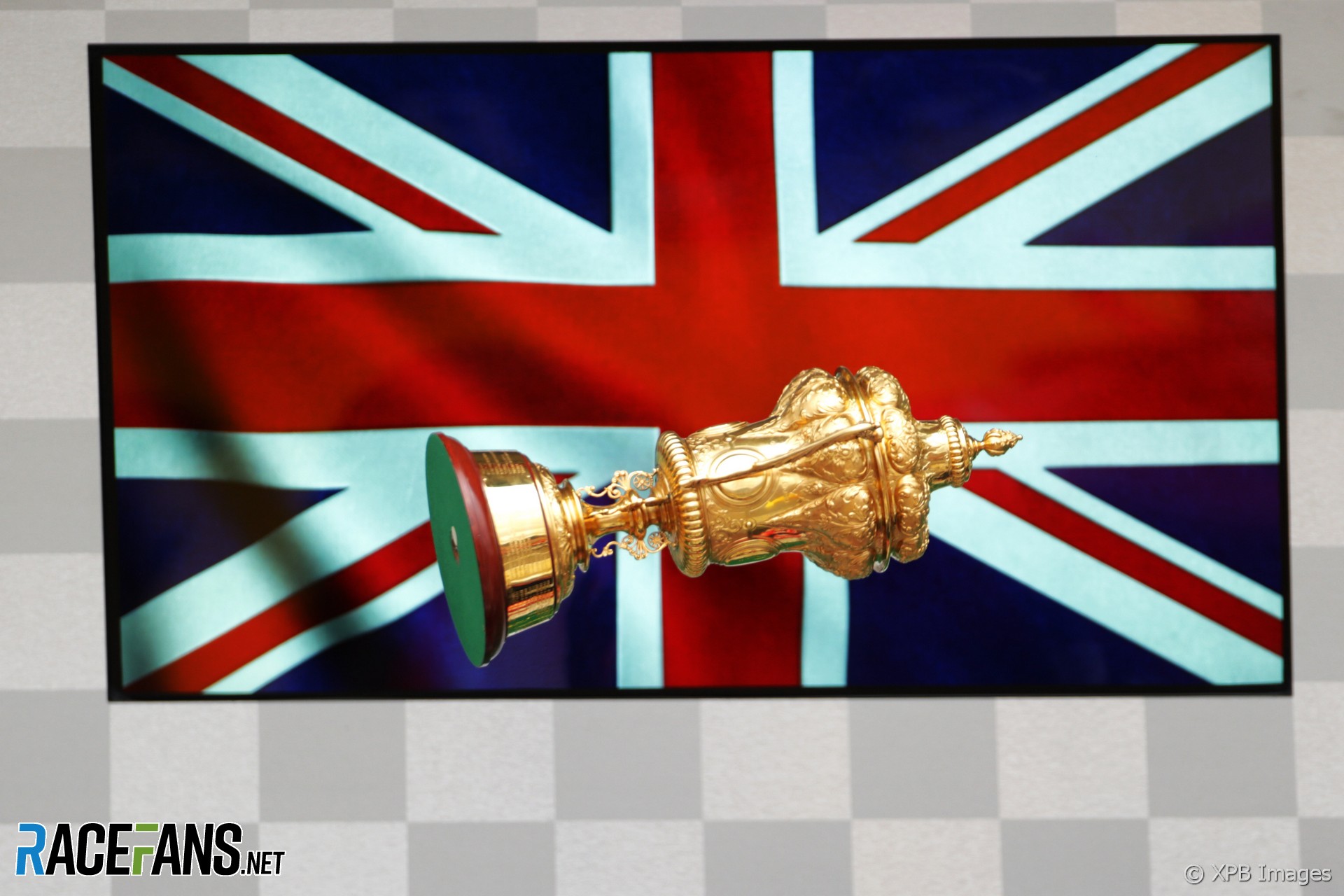 Lewis Hamilton’s trophy, Mercedes, Silverstone, 2019