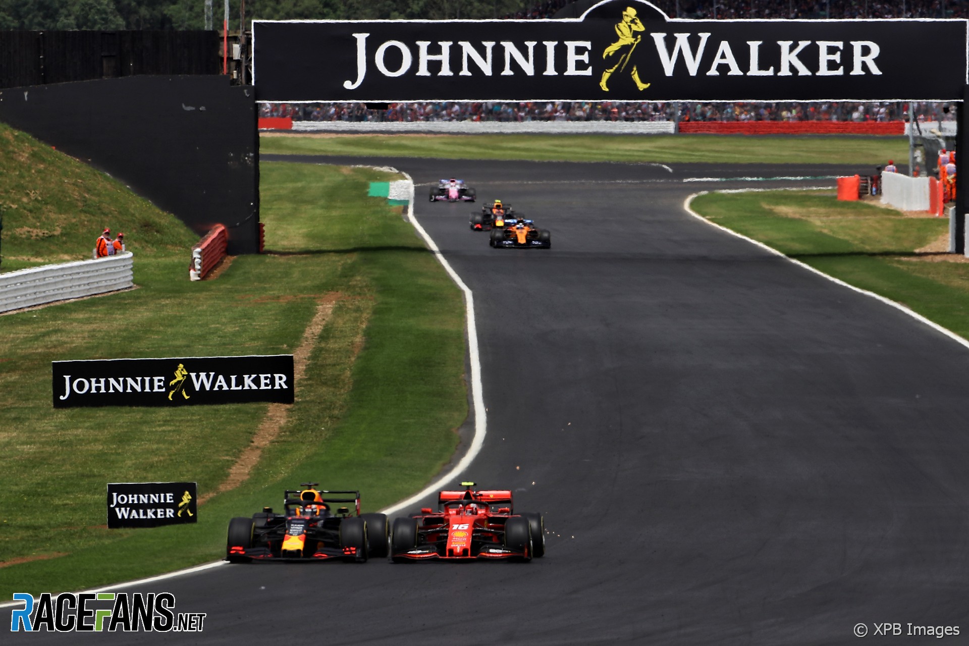 Max Verstappen, Charles Leclerc, Silverstone, 2019