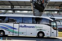 Bus hits starting lights, Hockenheimring, 2019