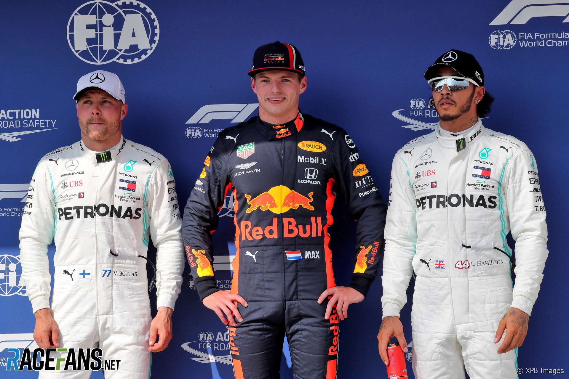 Valtteri Bottas, Max Verstappen, Lewis Hamilton, Hungaroring, 2019