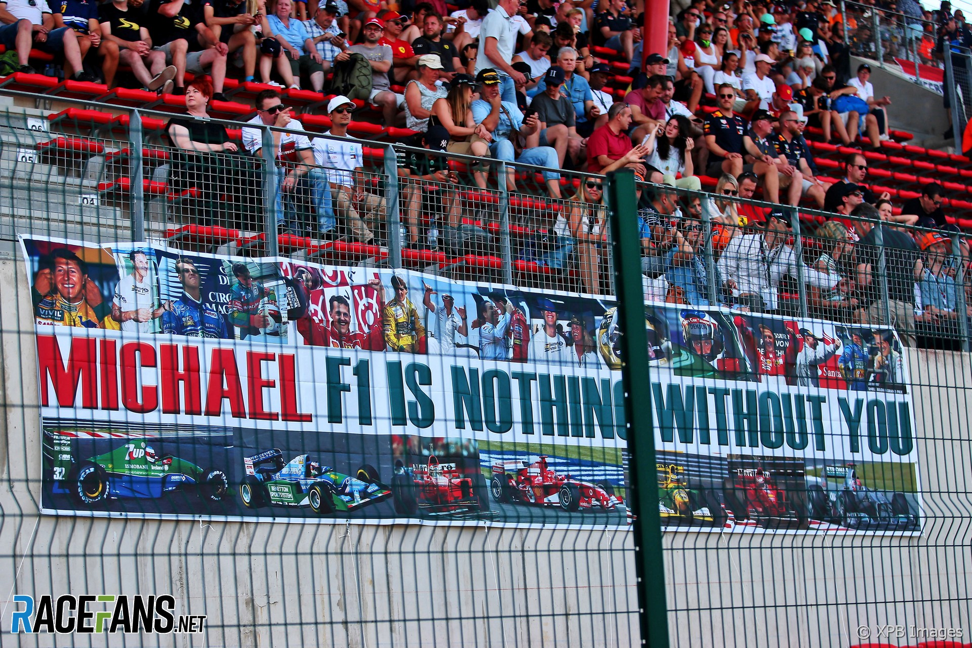Michael Schumacher banner, Spa-Francorchamps, 2019
