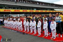 Minute’s silence for Anthoine Hubert, Spa-Francorchamps, 2019