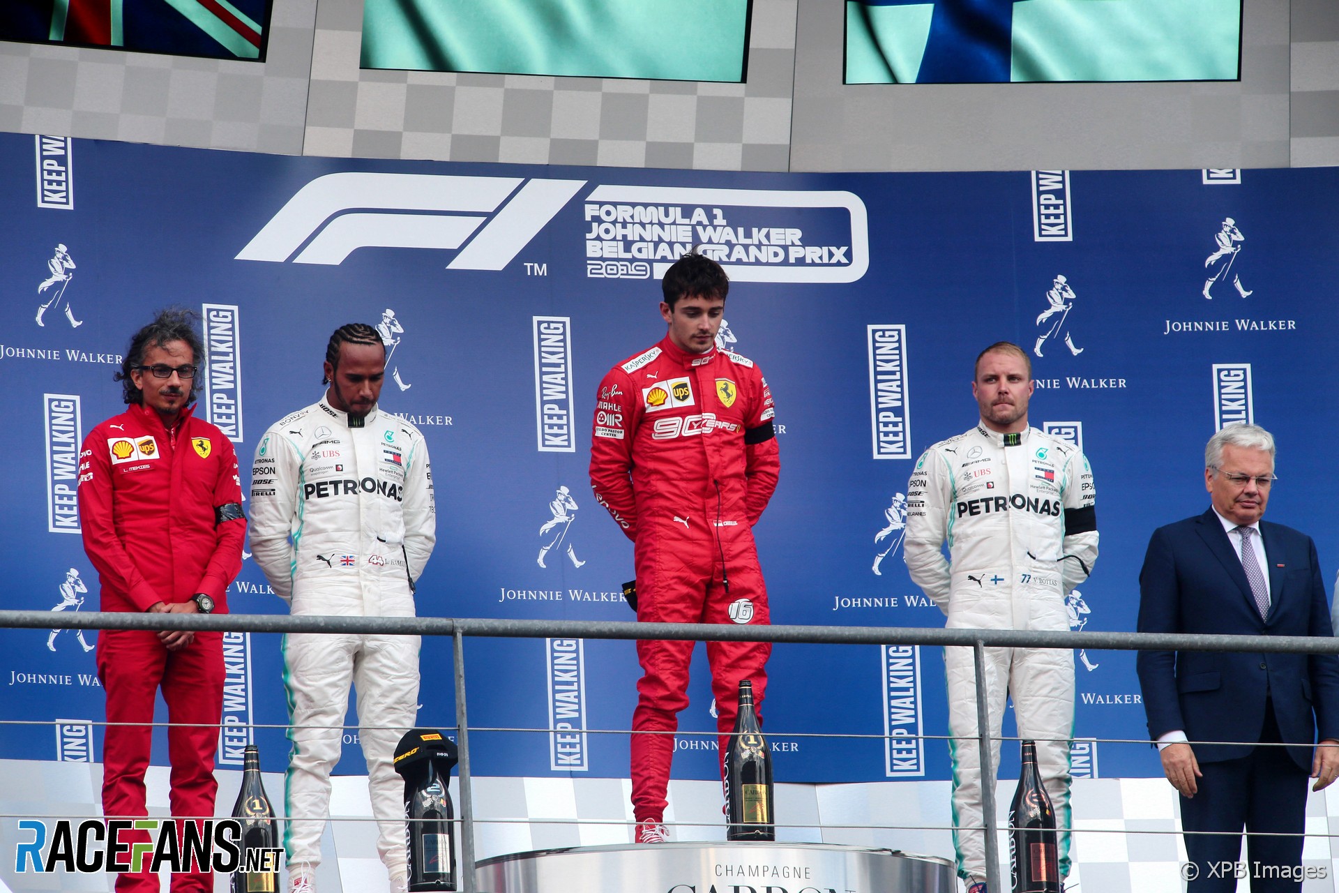 Lewis Hamilton, Charles Leclerc, Valtteri Bottas, Spa-Francorchamps, 2019