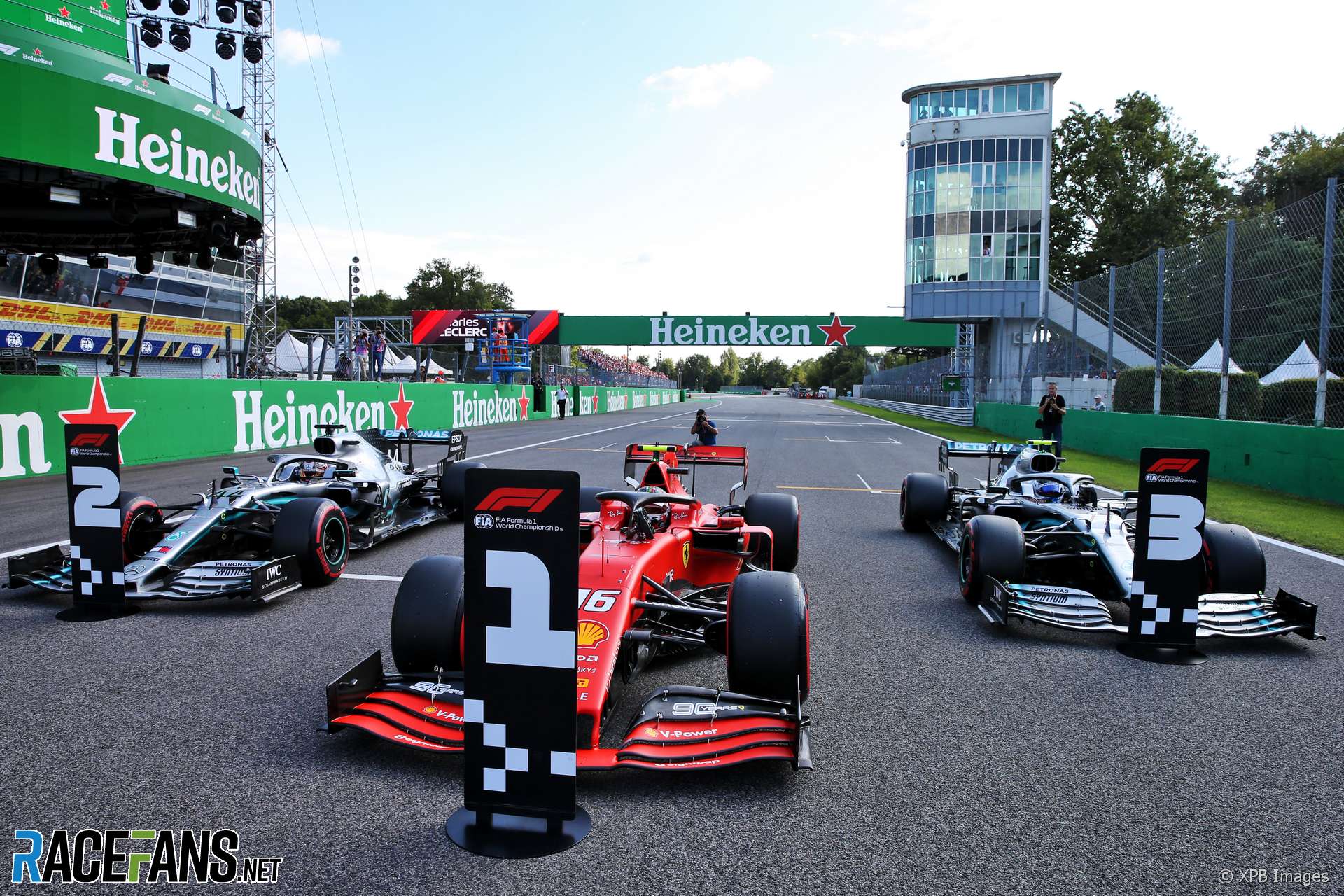 Qualifying top three, Monza, 2019