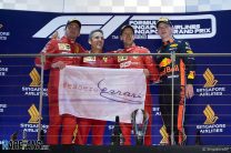 Charles Leclerc, Sebastian Vettel, Max Verstappen, Singapore, 2019