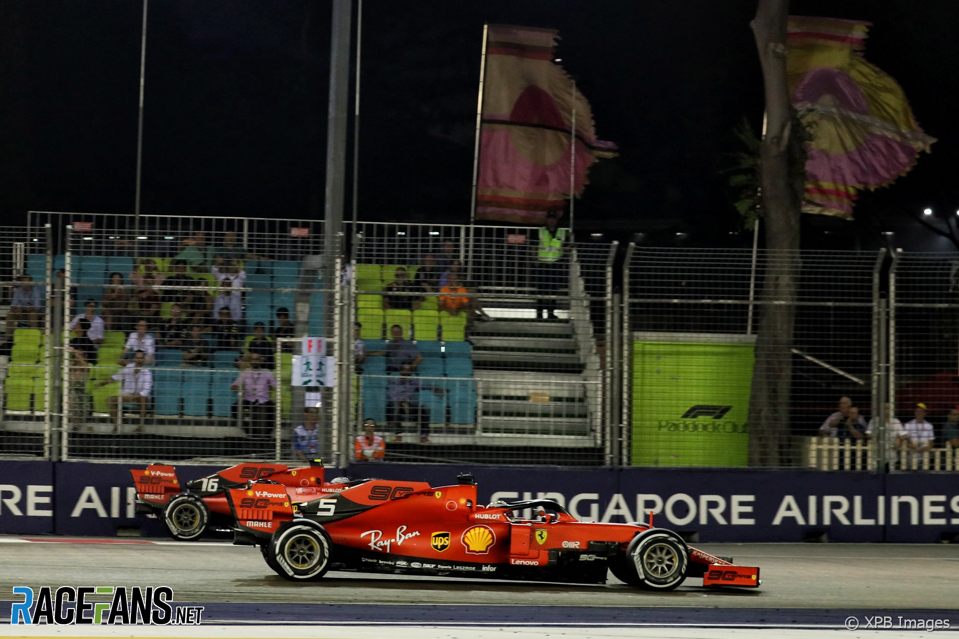 Sebastian Vettel, Charles Leclerc, Ferrari, Singapore, 2019