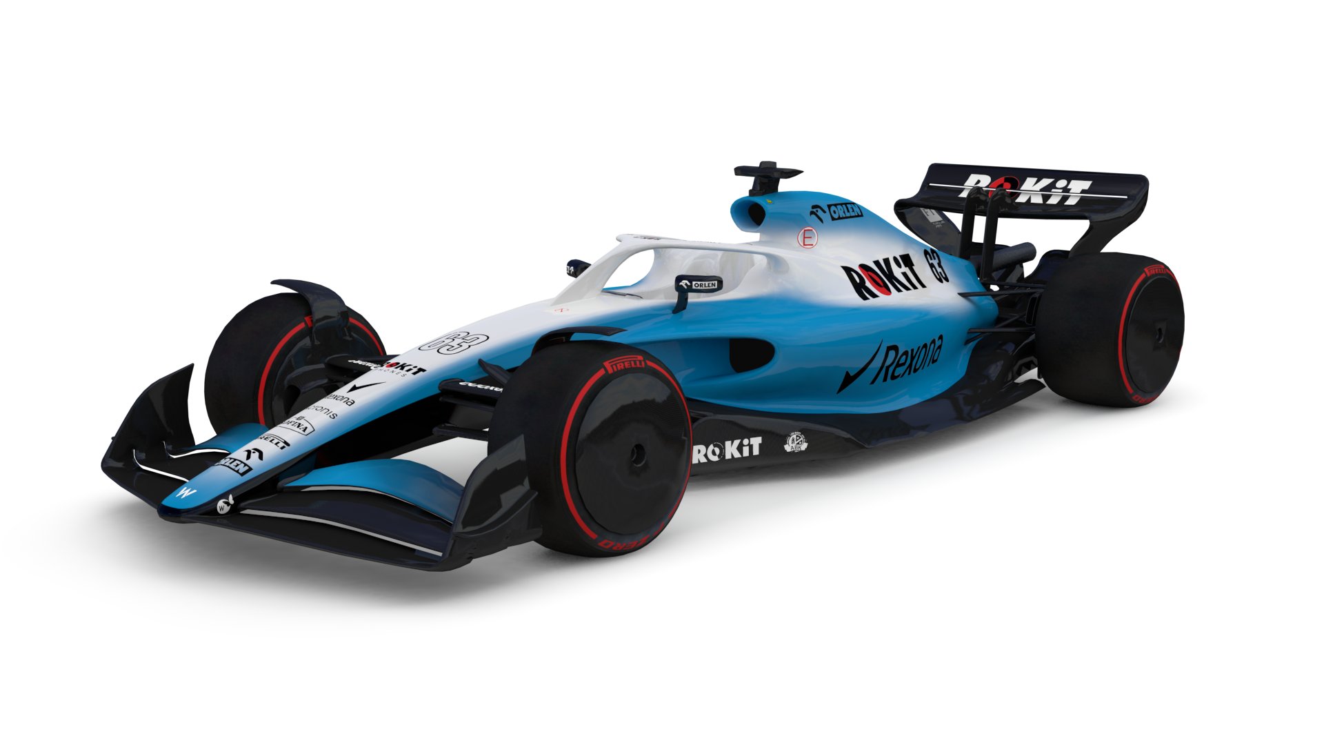 Williams 2021 F1 car rendering
