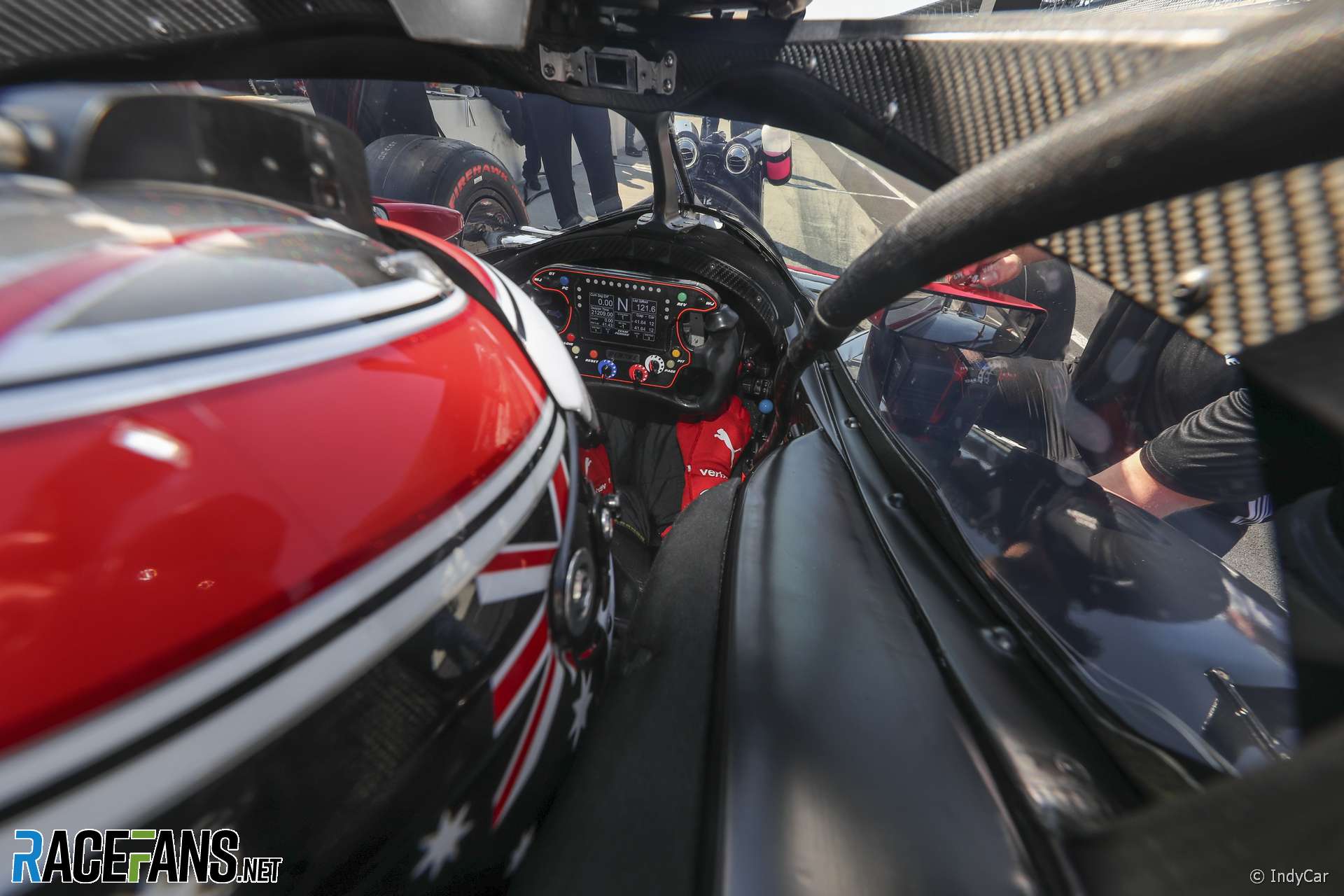 Will Power, Penske, IndyCar Aeroscreen test, Indianapolis Motor Speedway, 2019