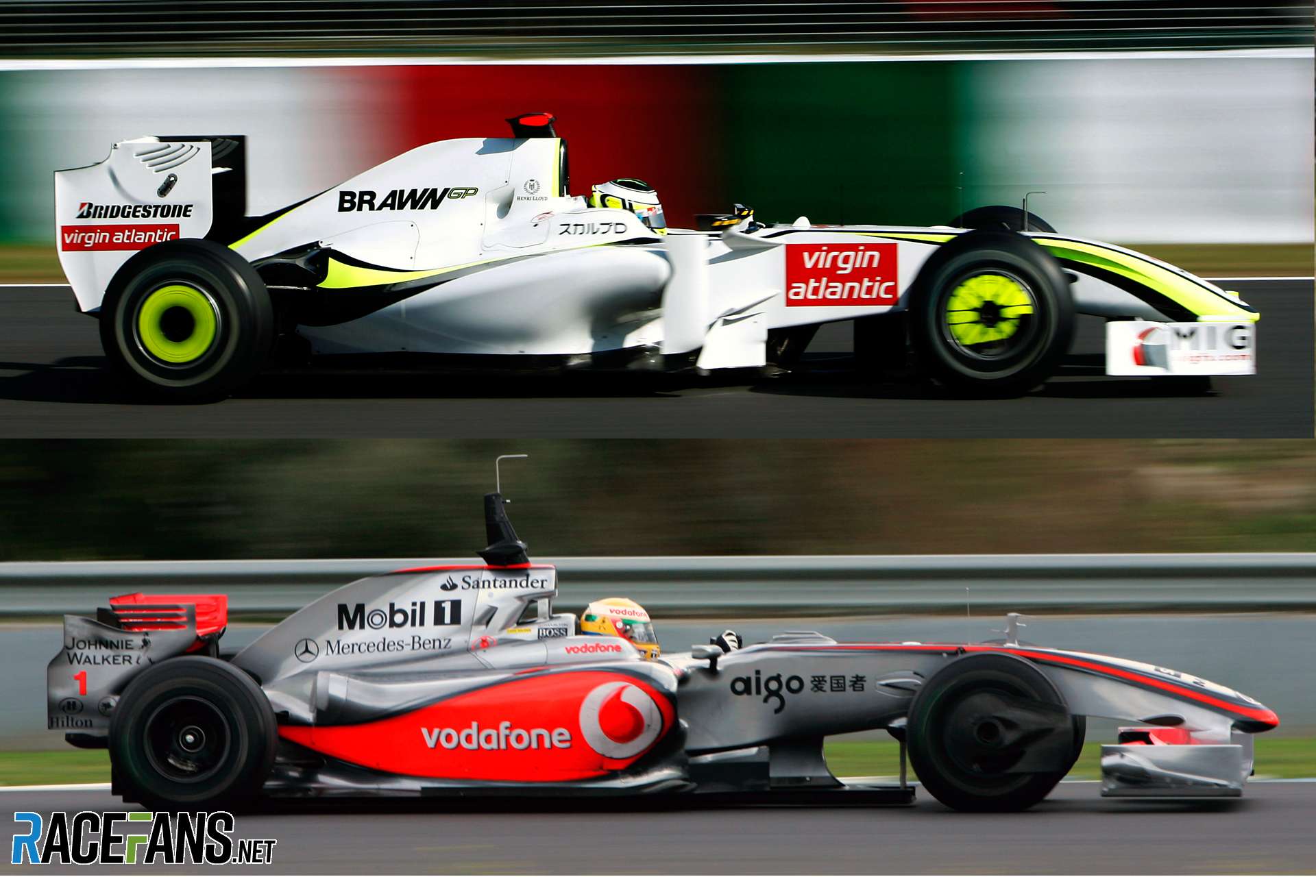 Brawn BGP-001 and McLaren MP4-24