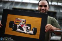Fan with Ayrton Senna picture, Autodromo Hermanos Rodriguez, 2019