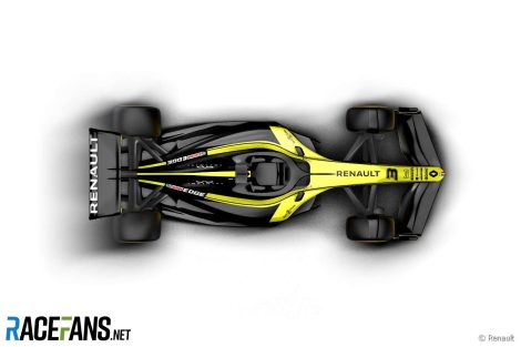 Renault 2021 F1 car rendering