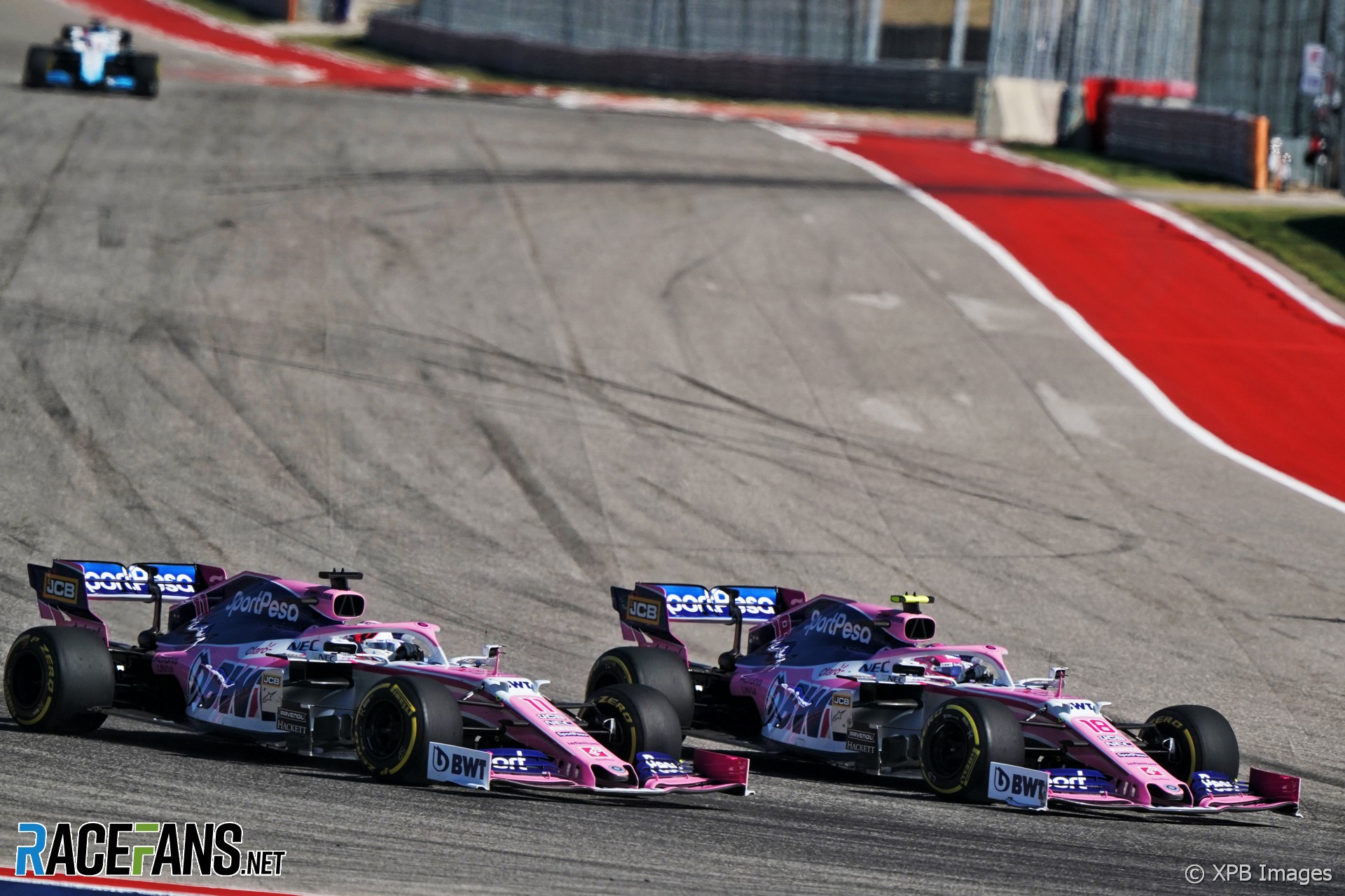 Sergio Perez, Lance Stroll, Racing Point, Circuit of the Americas, 2019