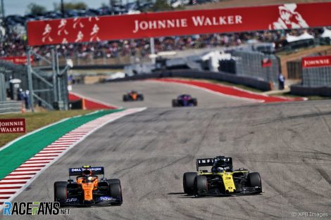 Lando Norris, Daniel Ricciardo, Circuit of the Americas, 2019