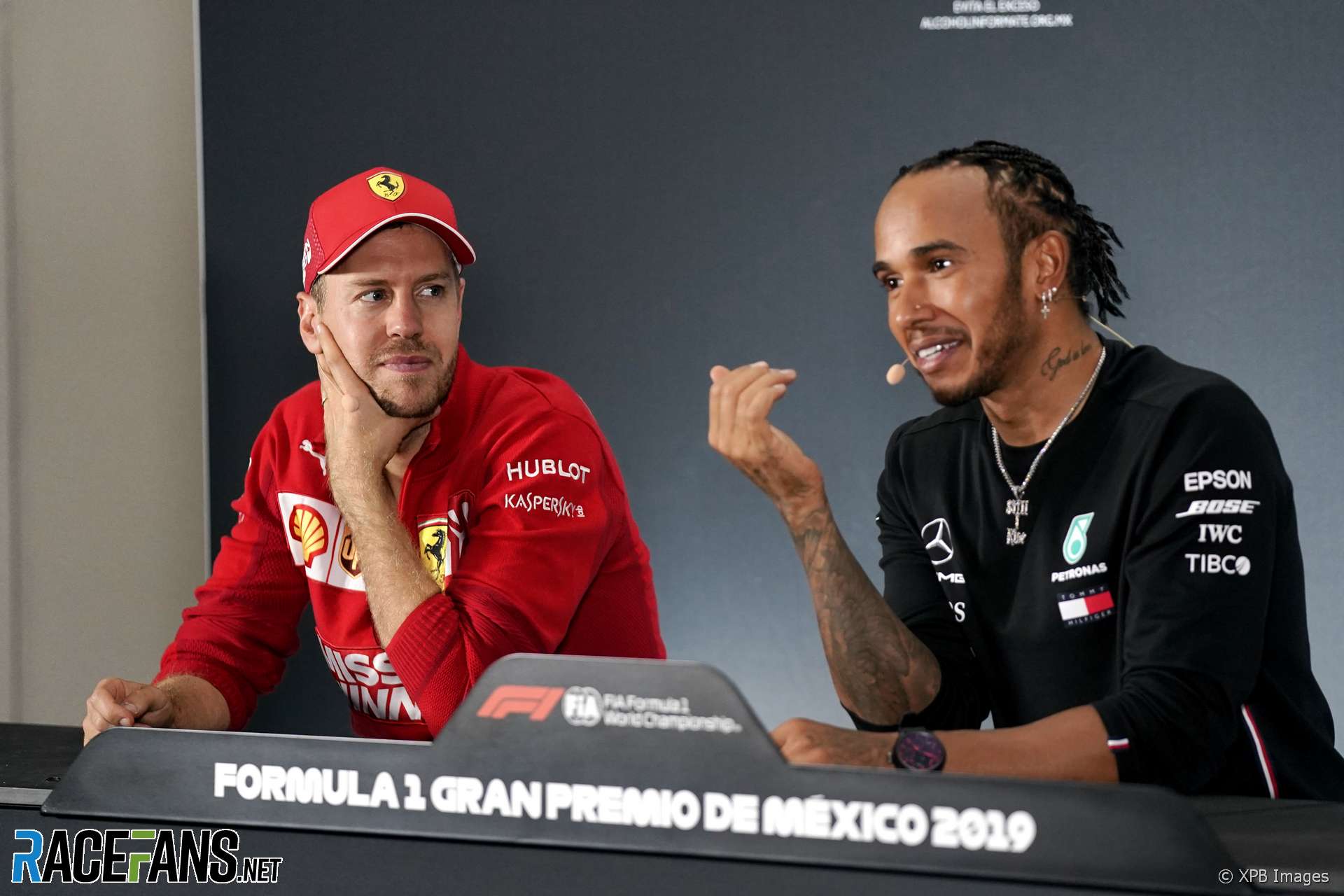 Sebastian Vettel, Lewis Hamilton, Autodromo Hermanos Rodriguez, 2019