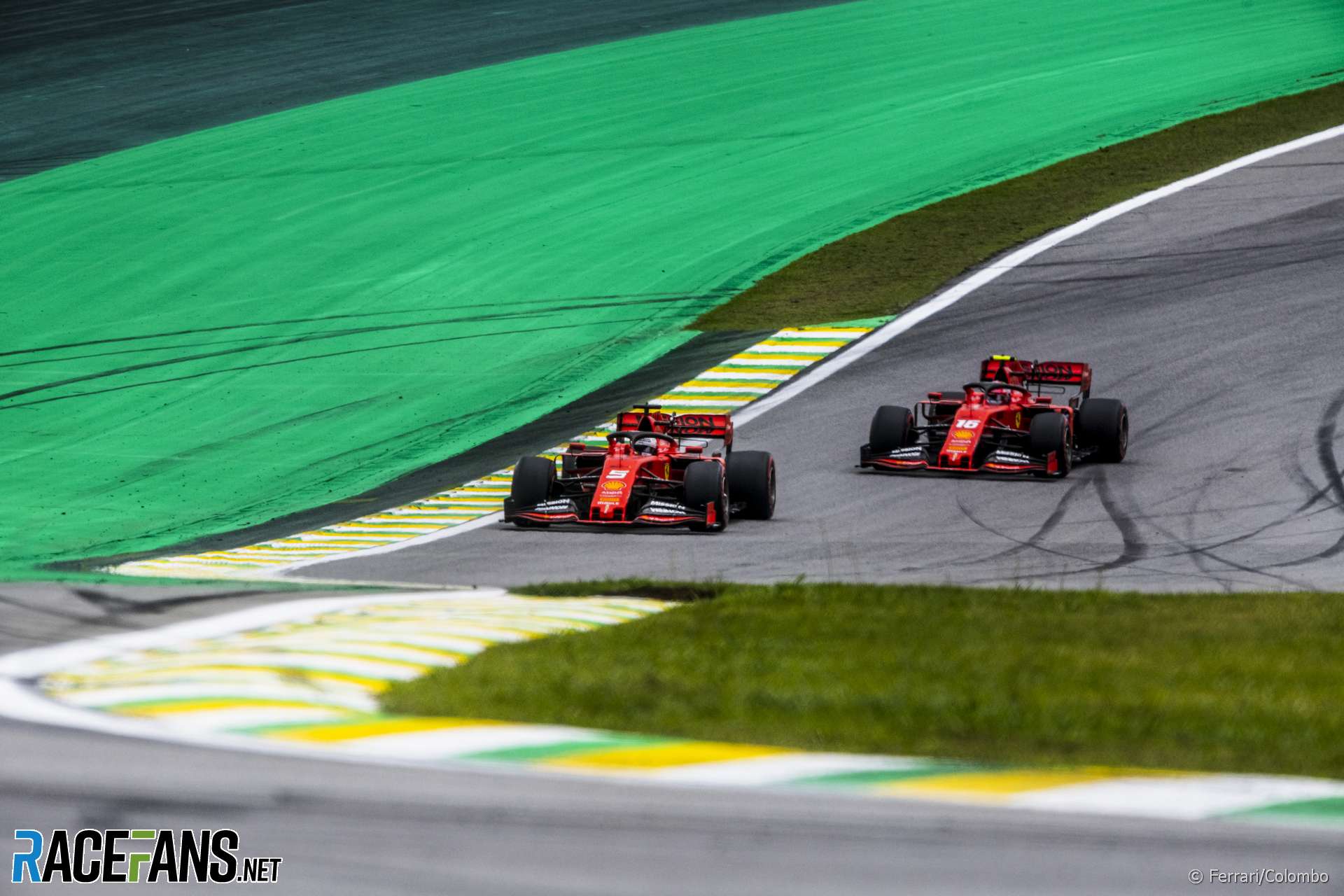 Sebastian Vettel, Charles Leclerc, Ferrari, Interlagos, 2019