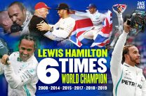 Hamilton wins F1 world championship title for sixth time
