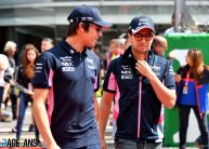 Lance Stroll, Racing Point and Sergio Perez, Racing Point