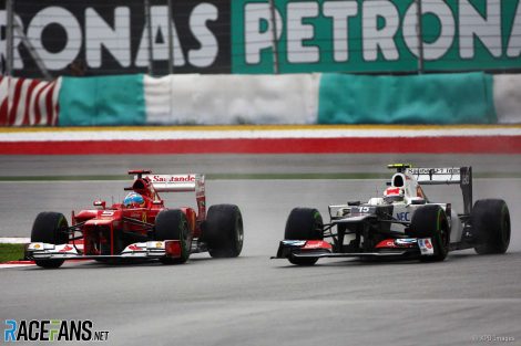 Fernando Alonso, Sergio Perez, Sepang, 2012
