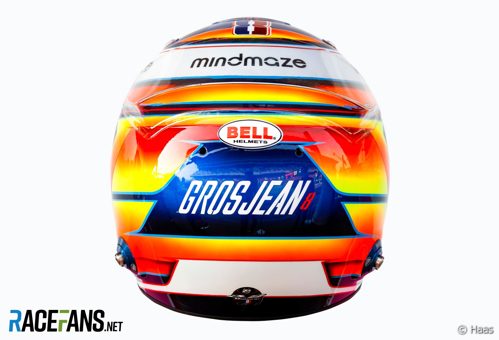 Romain Grosjean helmet, Haas, 2020