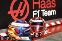Haas drivers helmets, Circuit de Catalunya, 2020