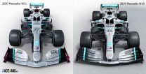 Mercedes 2020 and 2019 cars – front