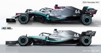 Mercedes 2020 and 2019 cars – side