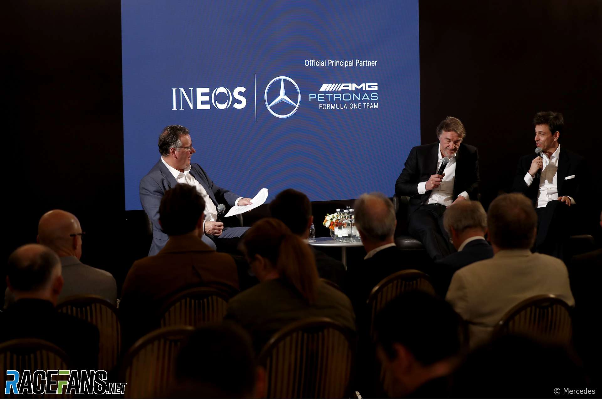 Mercedes Ineos branding presentation, Royal Automobile Club, 2020