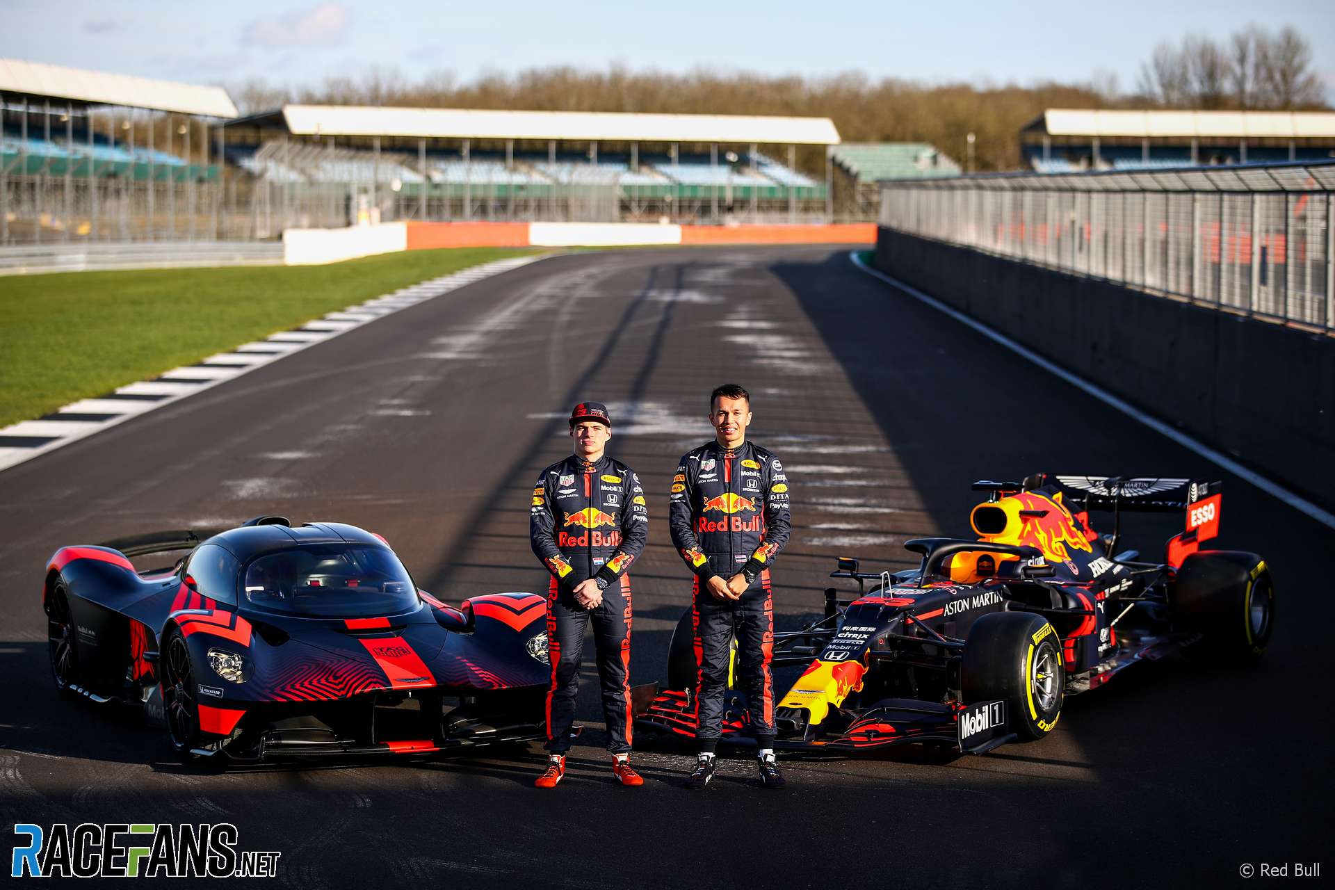 Alexander Albon, Max Verstappen, Aston Martin Valkyrie, Silverstone, 2020