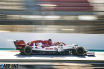 Vortex behind Kimi Raikkonen, Alfa Romeo, Circuit de Catalunya, 2020