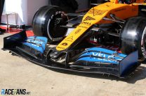 McLaren MCL35 front wing, Circuit de Catalunya, 2020