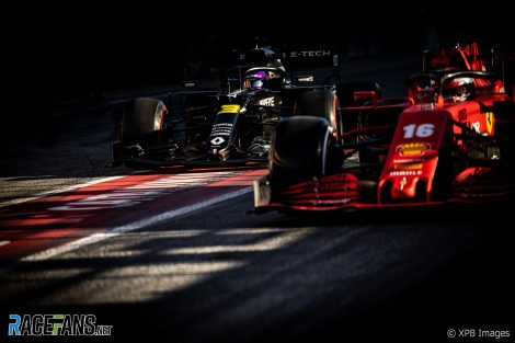 Daniel Ricciardo, Charles Leclerc, Circuit de Catalunya, 2020