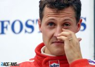 Michael Schumacher bei Siegerehrung nach dem Formel 1 Grand Prix in Spa