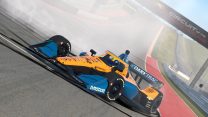 Norris spins and wins in dramatic IndyCar iRacing debut
