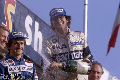 Alain Prost, Nelson Piquet, Brands Hatch, 1983