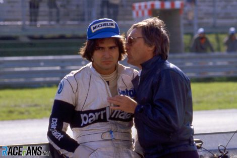 Nelson Piquet, Bernie Ecclestone, Estoril, 1984