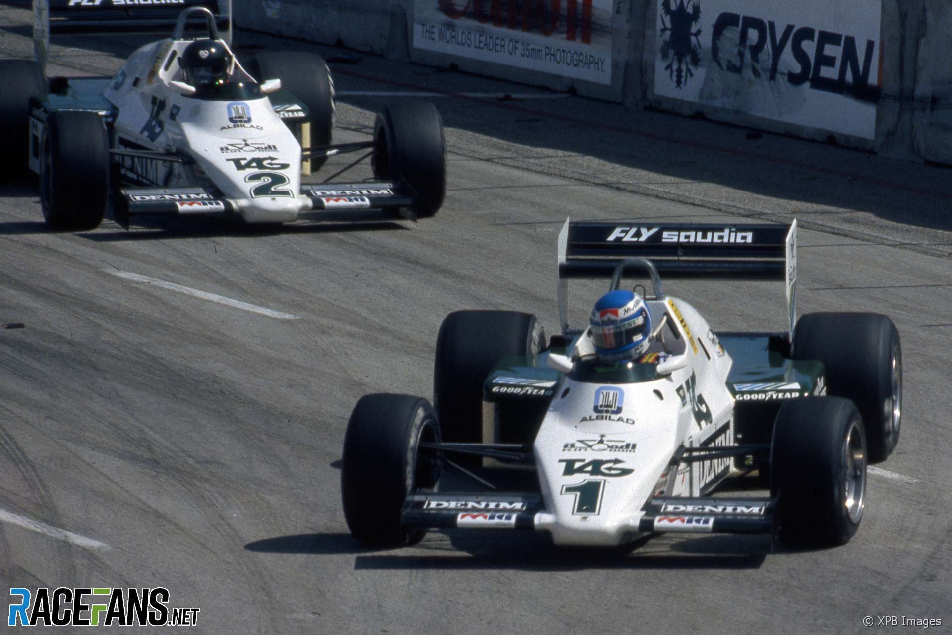 Keke Rosberg, Jacques Laffite, Williams, Long Beach, 1983