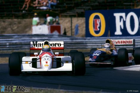 Ayrton Senna, Nigel Mansell, Hungaroring, 1992