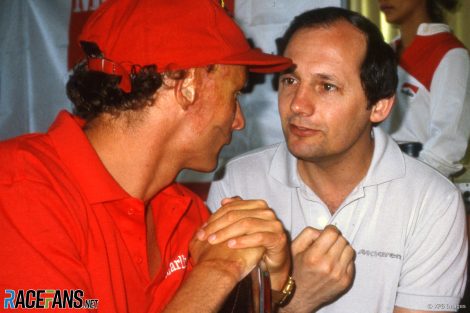 Niki Lauda, Ron Dennis, McLaren, Jacarepagua, 1985