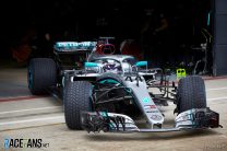Hamilton takes over as Mercedes continue test at damp Silverstone
