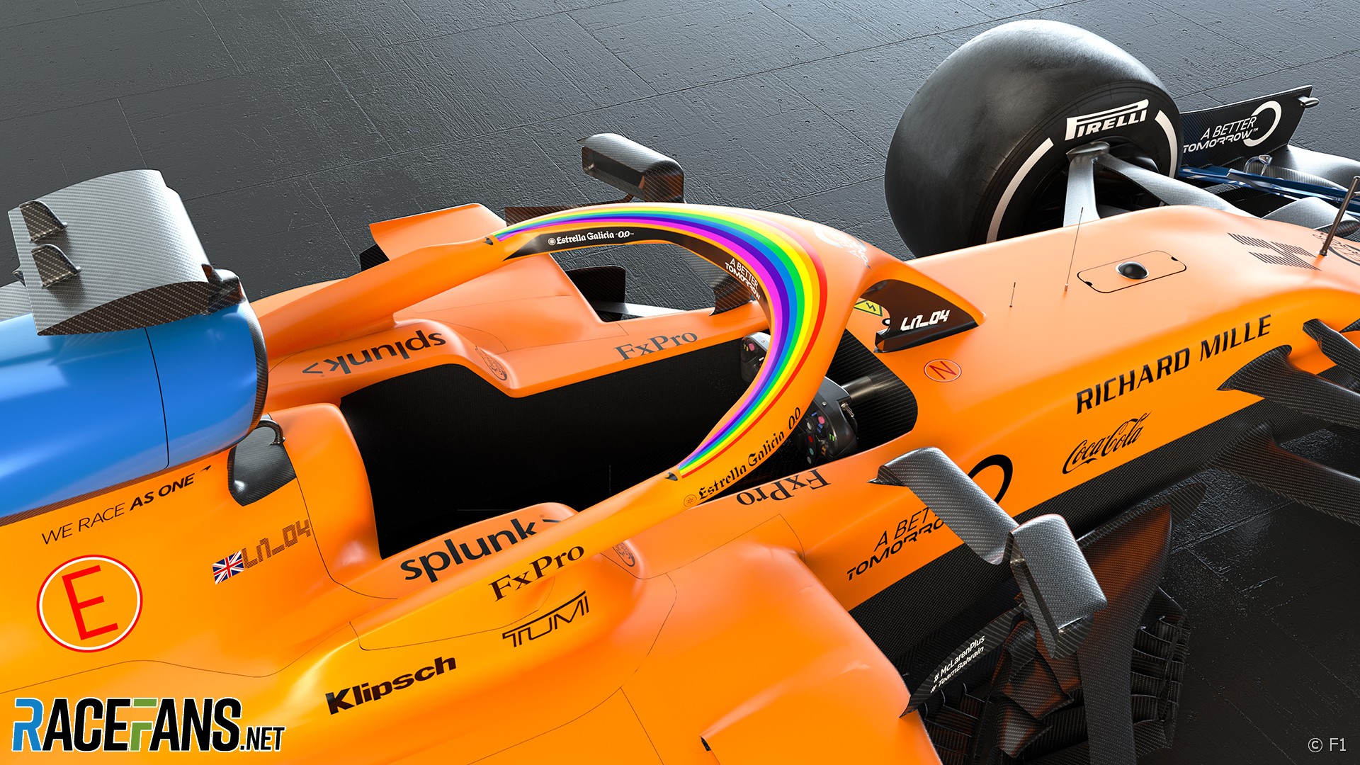 McLaren with #WeRaceAsOne branding