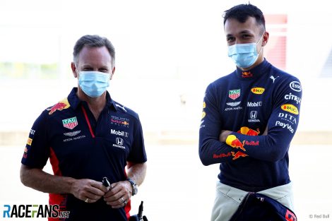 Christian Horner, Alexander Albon, Red Bull, Silverstone, 2020