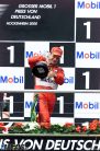 Rubens Barrichello, Ferrari jubelt nach seinem Sieg heute in Hockenheim